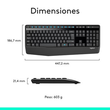 TECLADO LOGITECH + MOUSE INALÁMBRICO MK345 - 8