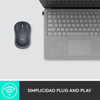 MOUSE LOGITECH INALÁMBRICO M185 GREY - 7