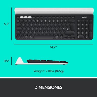 Teclado inalámbrico Bluetooth multidispositivo K780 Negro - 6