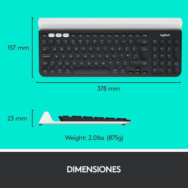 Teclado inalámbrico Bluetooth multidispositivo K780 Negro - 7