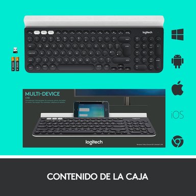 Teclado inalámbrico Bluetooth multidispositivo K780 Negro - 8