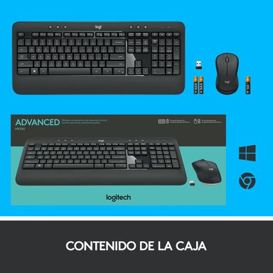 Combo teclado y mouse inalámbrico MK540 Advanced Negro - 5