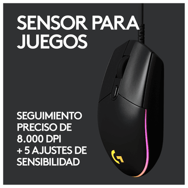 Mouse Logitech G203 LIGHTSYNC para Gaming Negro - 2