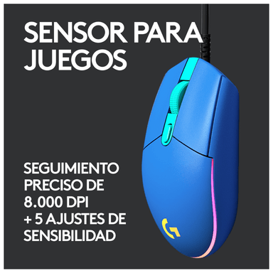 Mouse Logitech G203 LIGHTSYNC para Gaming Azul - 2