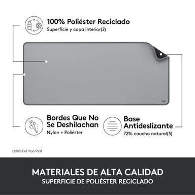 Mouse Pad XL Logitech Studio Series Light Grey - 3