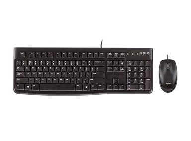 Combo teclado y mouse con cable Logitech MK120 Negro - 1
