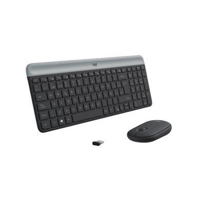 Combo teclado y mouse inalámbrico Logitech MK470 Slim Negro - 1