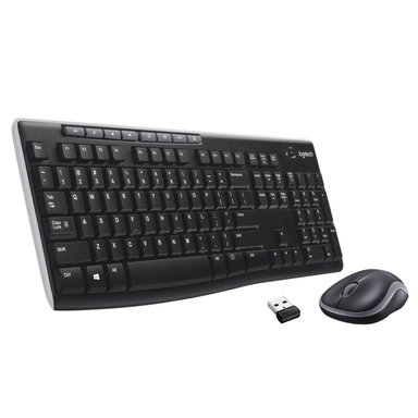 Combo teclado y mouse inalámbricos MK270 Negro - 1