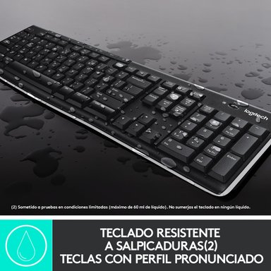Combo teclado y mouse inalámbricos MK270 Negro - 3