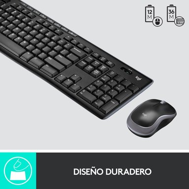 Combo teclado y mouse inalámbricos MK270 Negro - 4