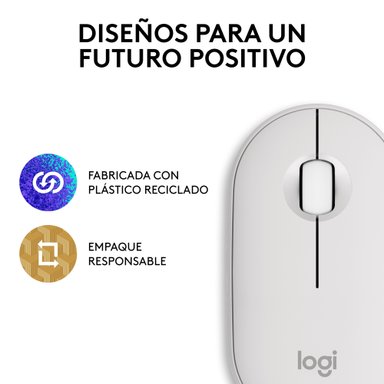 MOUSE INALÁMBRICO LOGITECH PEBBLE 2 M350S BLUETOOTH WIRELESS WHITE - 9