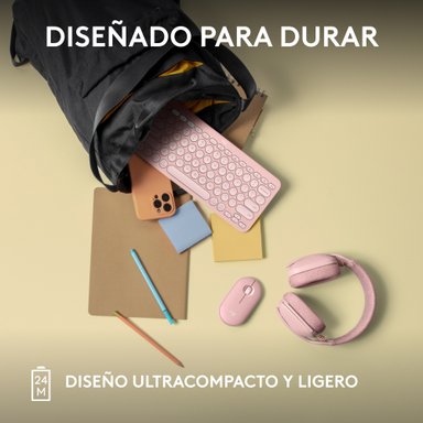 Mouse Inalámbrico Bluetooth Logitech Pebble 2 M350S Rose - 6