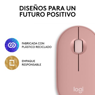 Mouse Inalámbrico Bluetooth Logitech Pebble 2 M350S Rose - 9