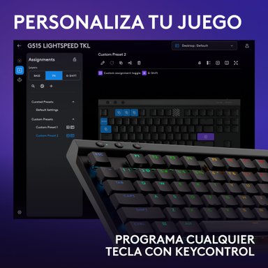 Teclado inalámbrico Logitech G515 LIGHTSPEED TKL para juegos Negro - 6