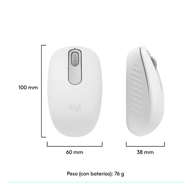 Mouse Bluetooth Logitech M196 Blanco - 7