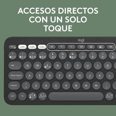Teclado Bluetooth Multidispositivo Logitech Pebble Keys 2 K380S Grafito - 4