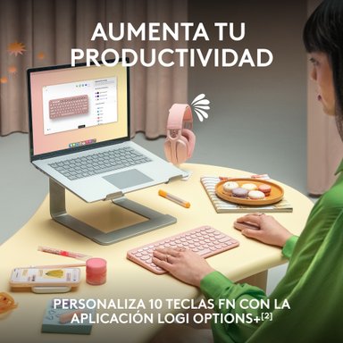 Teclado Bluetooth Multidispositivo Logitech Pebble Keys 2 K380S Grafito - 7