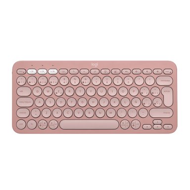 TECLADO LOGITECH PEBBLE 2 K380S BLUETOOTH/WIRELESS SP ROSE - 1