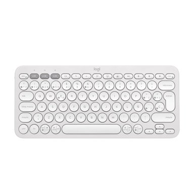 Teclado Bluetooth Multidispositivo Logitech Pebble Keys 2 K380S Blanco - 1