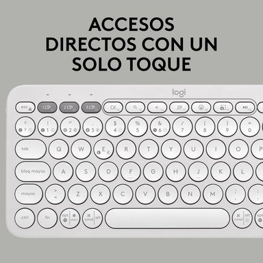 Teclado Bluetooth Multidispositivo Logitech Pebble Keys 2 K380S Blanco - 4