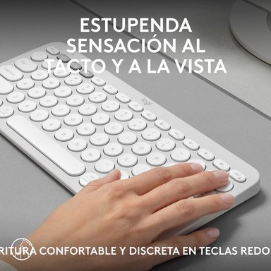 Teclado Bluetooth Multidispositivo Logitech Pebble Keys 2 K380S Blanco - 5
