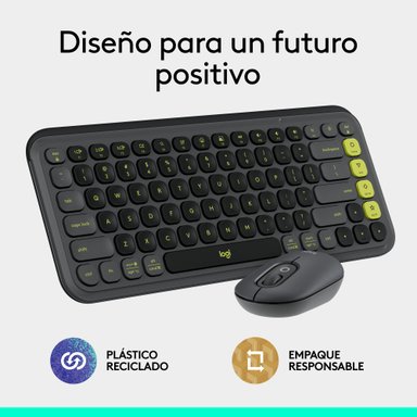 Combo teclado y mouse Logitech POP Icon Grafito - 2