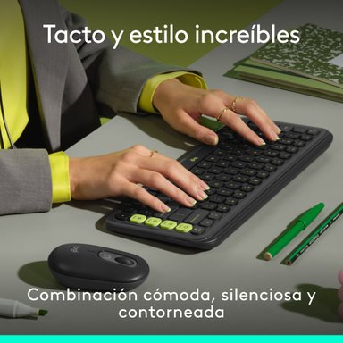 Combo teclado y mouse Logitech POP Icon Grafito - 3