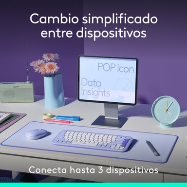 Combo teclado y mouse Logitech POP Icon Grafito - 9