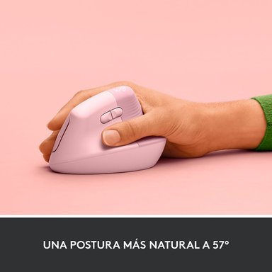 Mouse ergonómico vertical Logitech Lift Rosado - 2