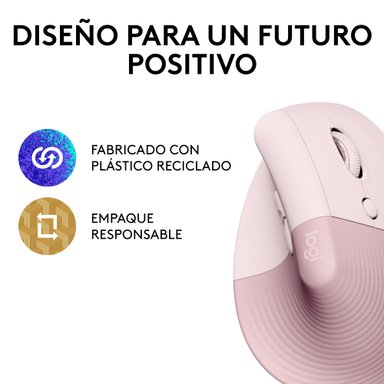 Mouse ergonómico vertical Logitech Lift Rosado - 3