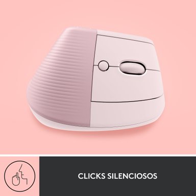 Mouse ergonómico vertical Logitech Lift Rosado - 5