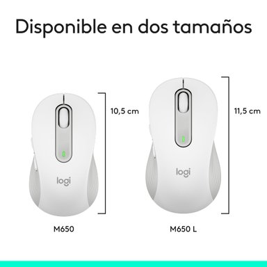 Mouse inalámbrico Logitech Signature M650 L Blanco - 6