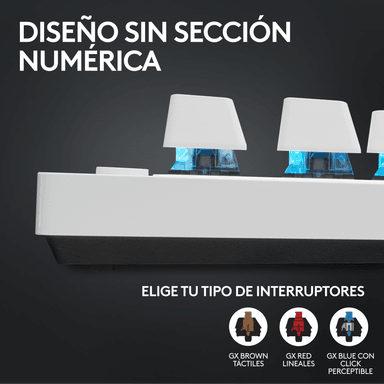 Teclado Inalámbrico Logitech G PRO X TKL LIGHTSPEED Blanco - 7