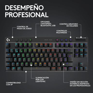 Teclado Inalámbrico Logitech G PRO X TKL LIGHTSPEED Negro - 3