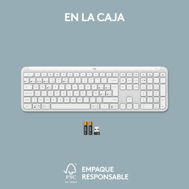 TECLADO LOGITECH SLIM SILENT K950 WIRELESS  BOLT/BLUETOOTH SP WHITE - 2