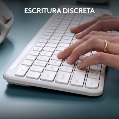TECLADO LOGITECH SLIM SILENT K950 WIRELESS  BOLT/BLUETOOTH SP WHITE - 6