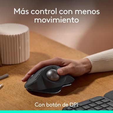 Mouse Trackball inalámbrico avanzado MX Ergo S Negro - 2