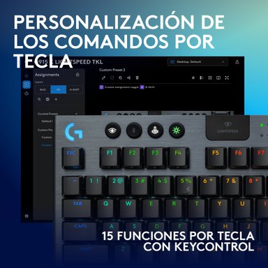 Teclado inalámbrico Logitech G915 X LIGHTSPEED TKL para juegos Negro - 3