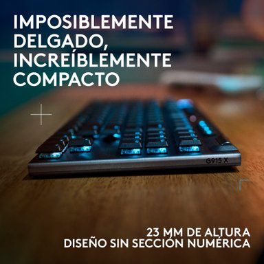 Teclado inalámbrico Logitech G915 X LIGHTSPEED TKL para juegos Negro - 7