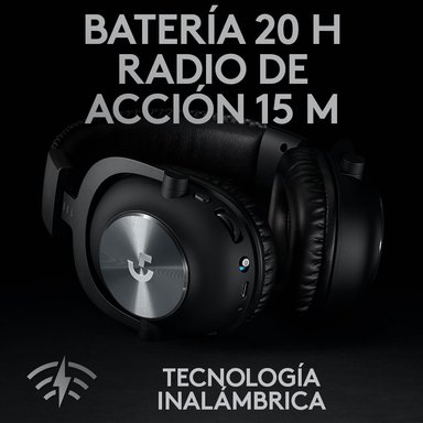 Audífonos inalámbricos con micrófono LIGHTSPEED Logitech G PRO X para gaming Negro - 2