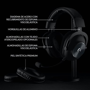 Audífonos inalámbricos con micrófono LIGHTSPEED Logitech G PRO X para gaming Negro - 5