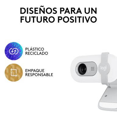 Cámara Web Logitech Brio 100 FHD 1080P Blanco - 2