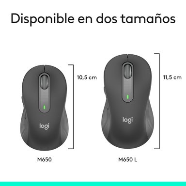 Mouse inalámbrico Logitech Signature M650 L Negro - 6