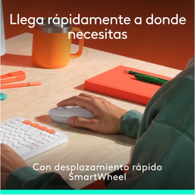 Combo teclado y mouse Logitech POP Icon Blanco - 5