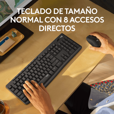 Combo teclado y Mouse silencioso inalámbrico Logitech MK295 Negro - 2