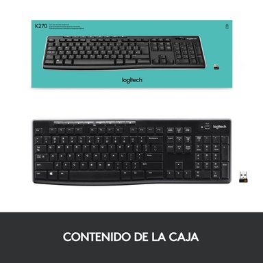 TECLADO INALÁMBRICO LOGITECH K270 NEGRO - 6