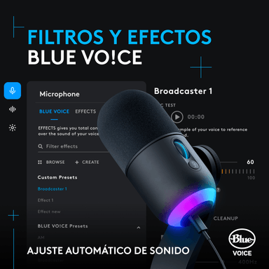 Micrófono Yeti GX dinámico RGB para juegos Negro - 3