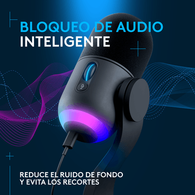 Micrófono Yeti GX dinámico RGB para juegos Negro - 4
