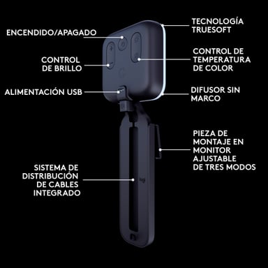 Luz para Streaming Logitech Litra Glow Premium LED - 4