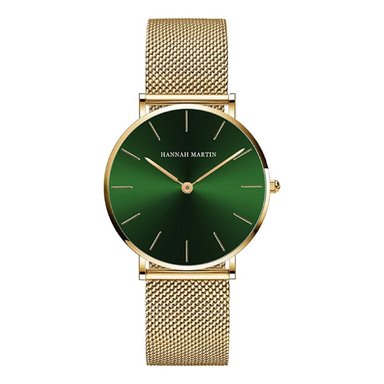 RELOJ HANNAH MARTIN MUJER ANÁLOGO HAN-M-16 DORADO VERDE ACERO